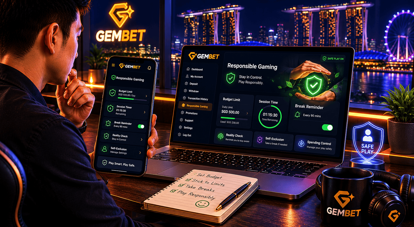 Gembet responsible gaming guide for safer online play habits in Singapore