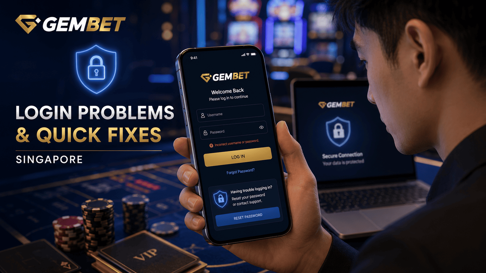 Gembet login problems and quick fixes for Singapore users