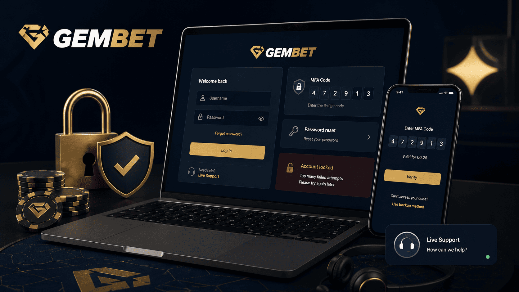 GemBet help account access and MFA lockout troubleshooting guide