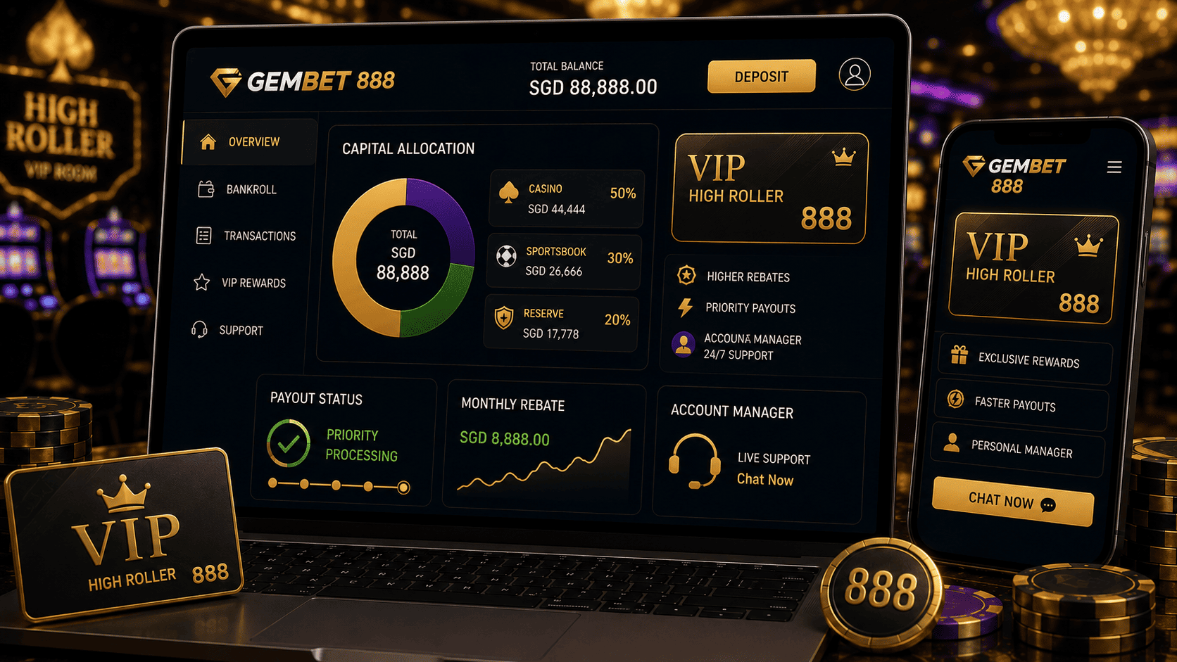 GemBet 888 capital deployment bankroll rules for high-volume players