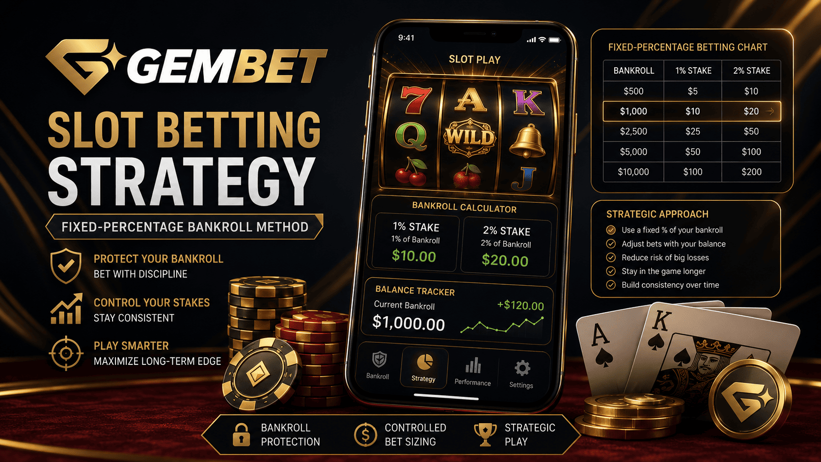 slot betting strategy with fixed-percentage bankroll method in Singapore