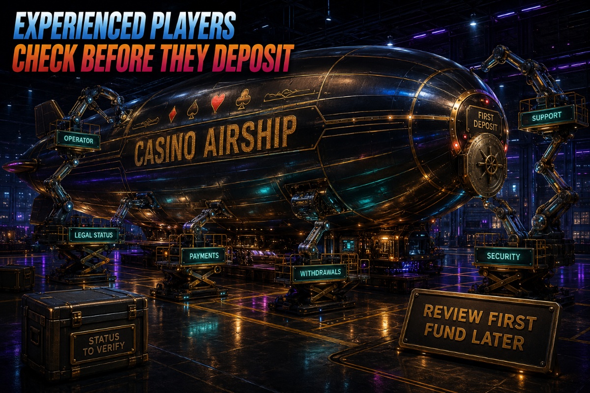 Experienced players reviewing a casino platform before making the first deposit
