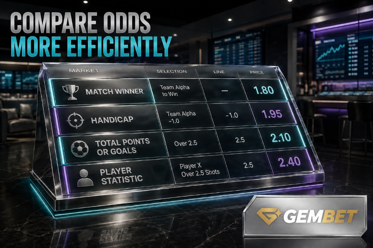 Compare betting odds across markets and betting options efficiently