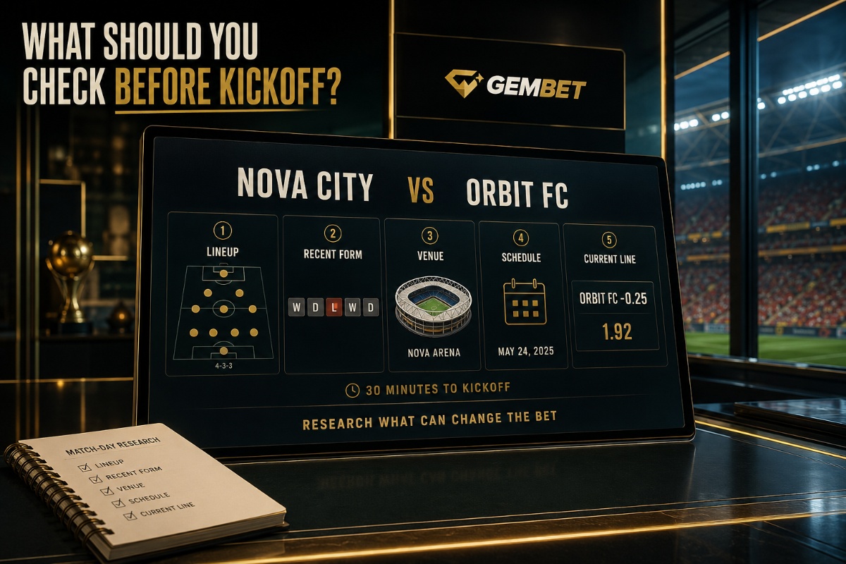 Football betting in Singapore match-day research checklist before kickoff