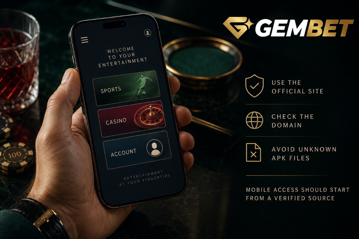 Gembet app mobile access guide on a premium smartphone