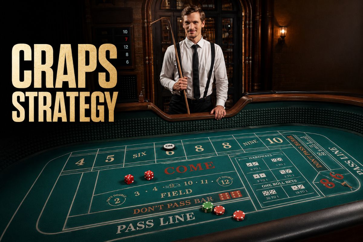 Craps Strategy guide showing Pass Line and lower-house-edge craps bets